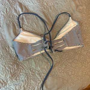 Target blue and white size large bikini top
